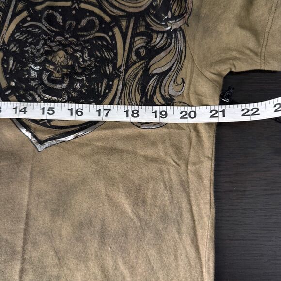 Konquest Shirt Mens Large King Skull Metallic Tee Tshirt Y2K Grunge Goth NEW - Picture 10 of 12